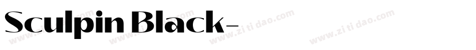 Sculpin Black字体转换